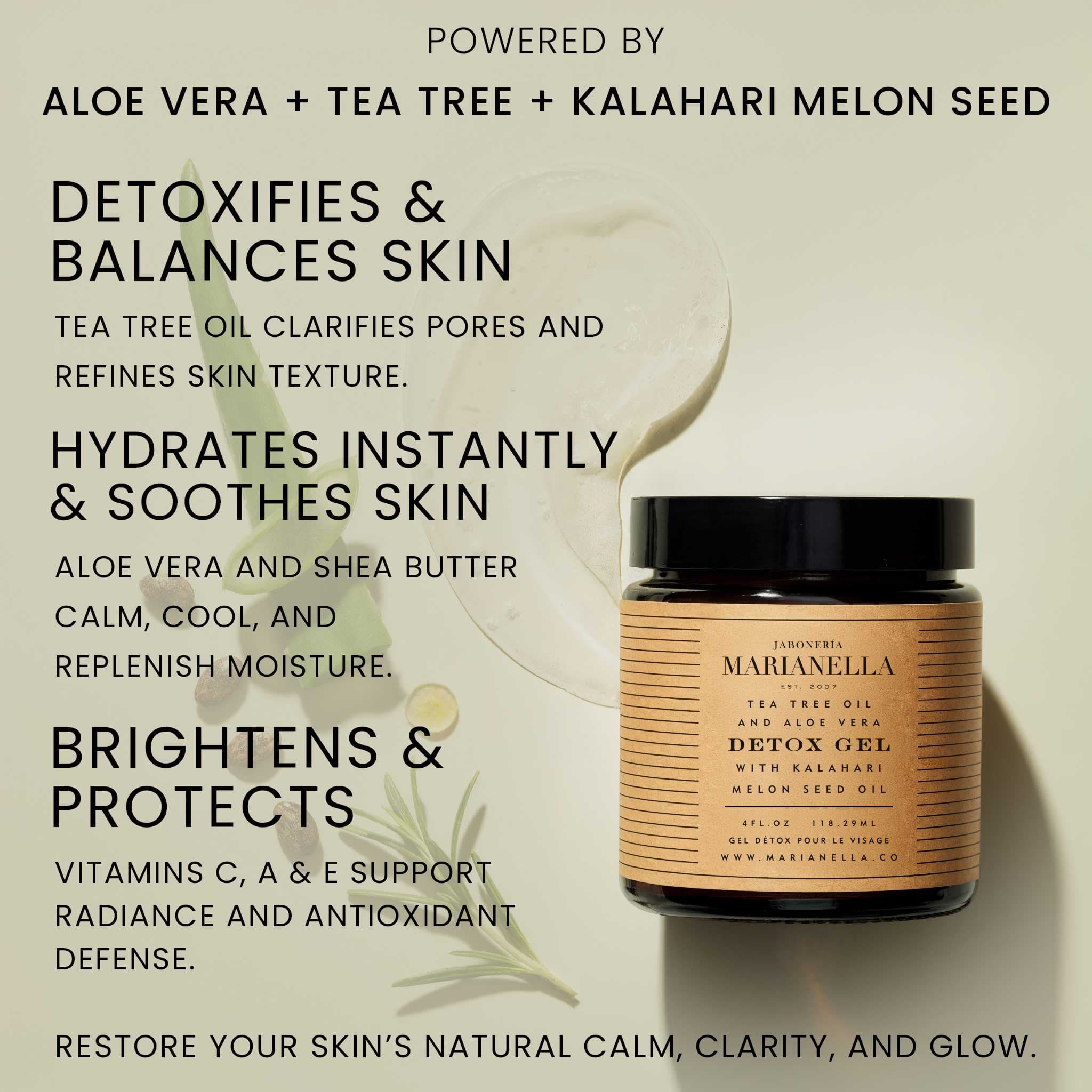 Detox Gel now with Kalahari Melon Seed Oil