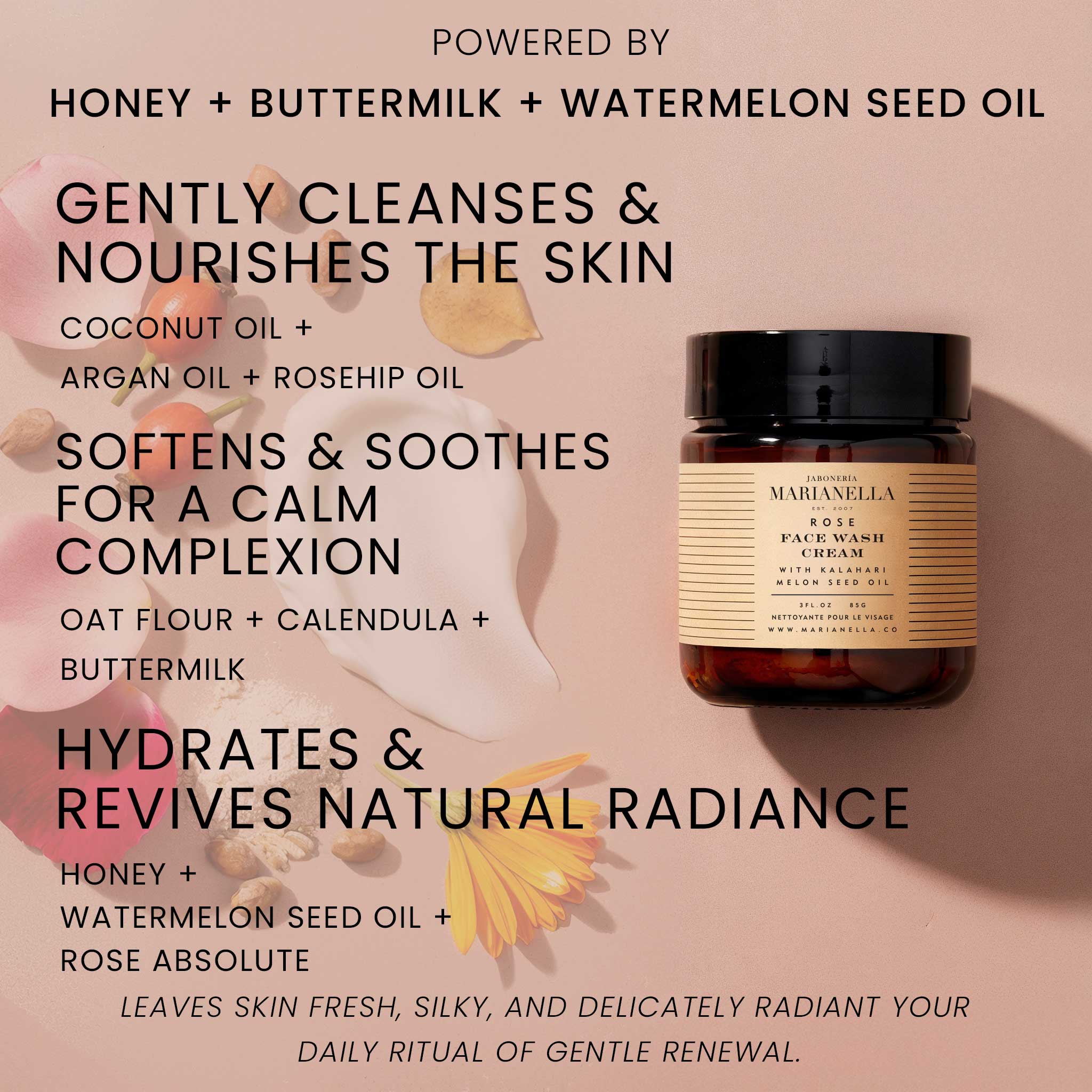 Rose Face Wash Cream