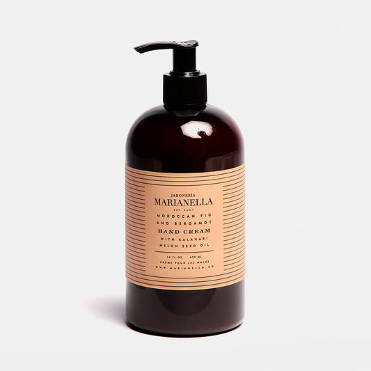 Moroccan Fig and Bergamot Hand Cream with Kalahari Melon Seed Oil 16 oz