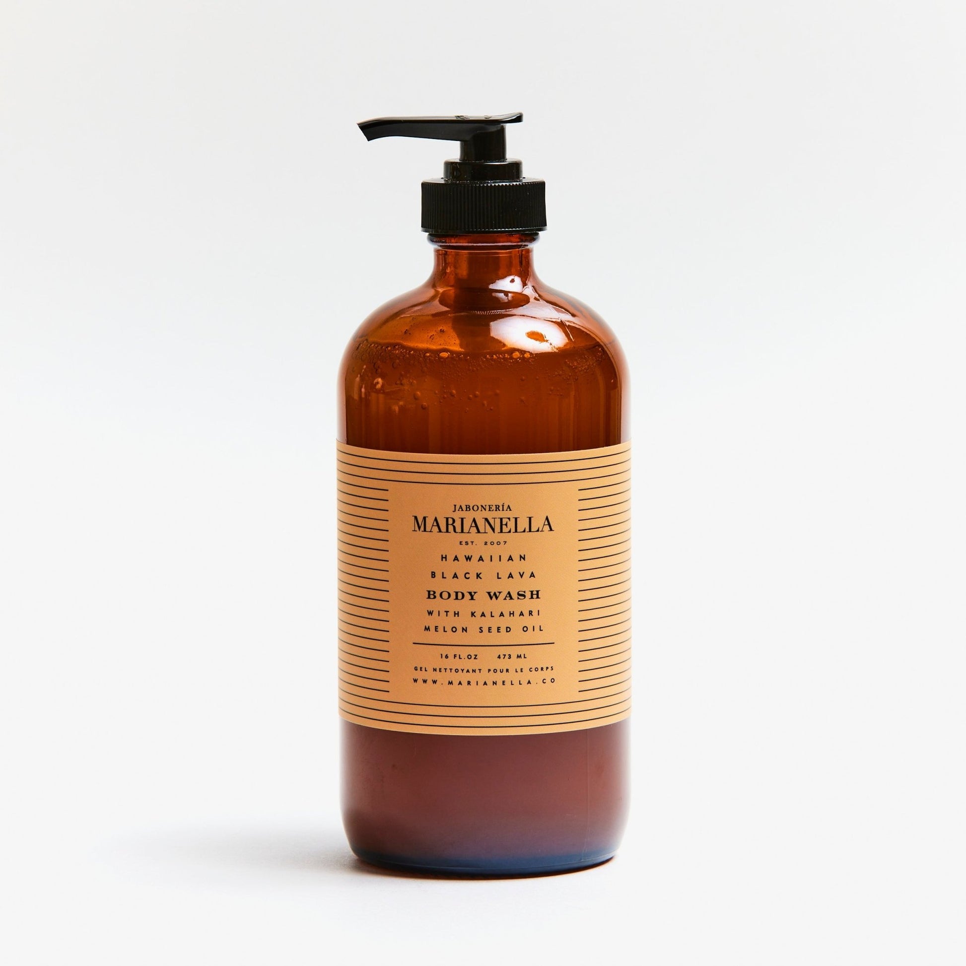 Hawaiian Black Lava Body Wash with Kalahari Melon Seed Oil - Marianella