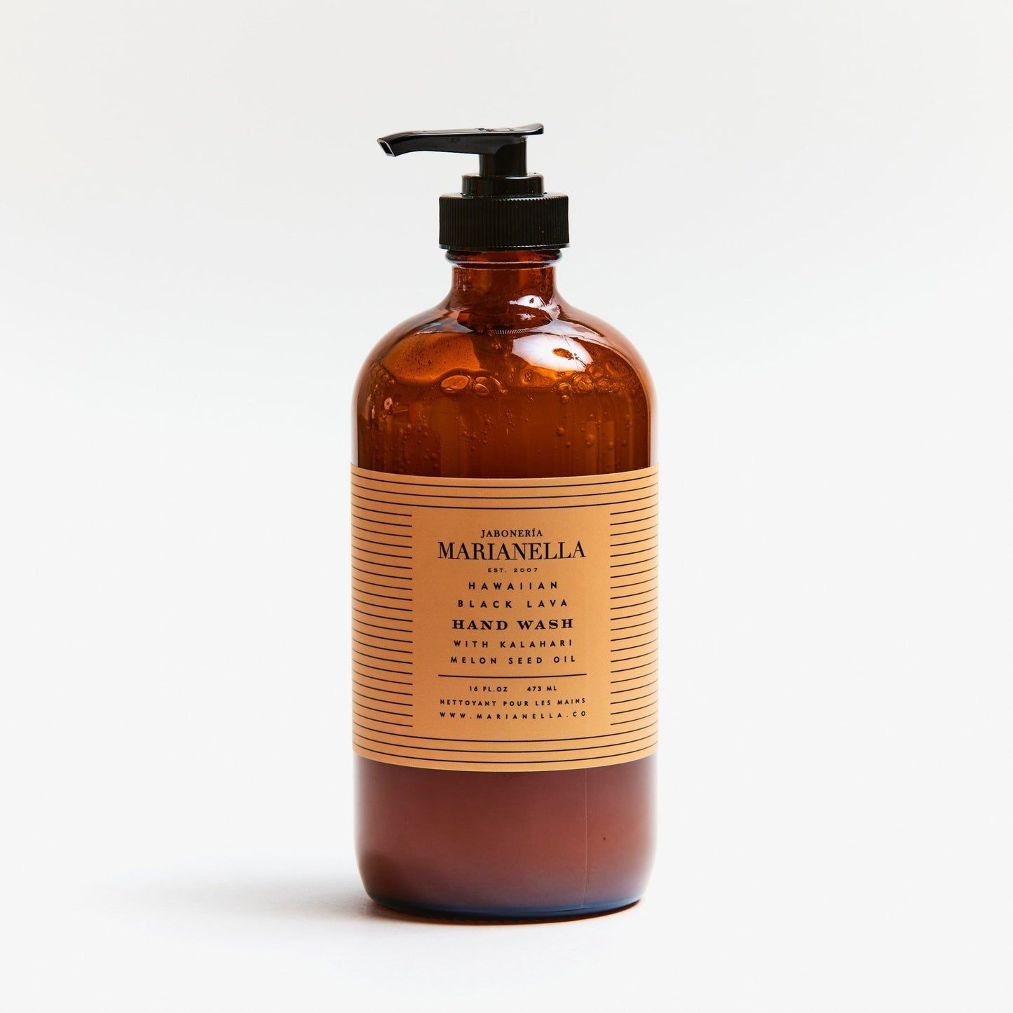 Hawaiian Black Lava Hand Wash with Kalahari Melon Seed Oil - Marianella