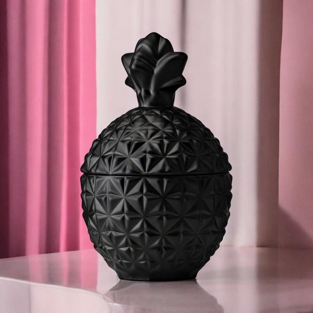 Limited Edition Hawaiian Black Lava Black Pineapple Candle - Marianella