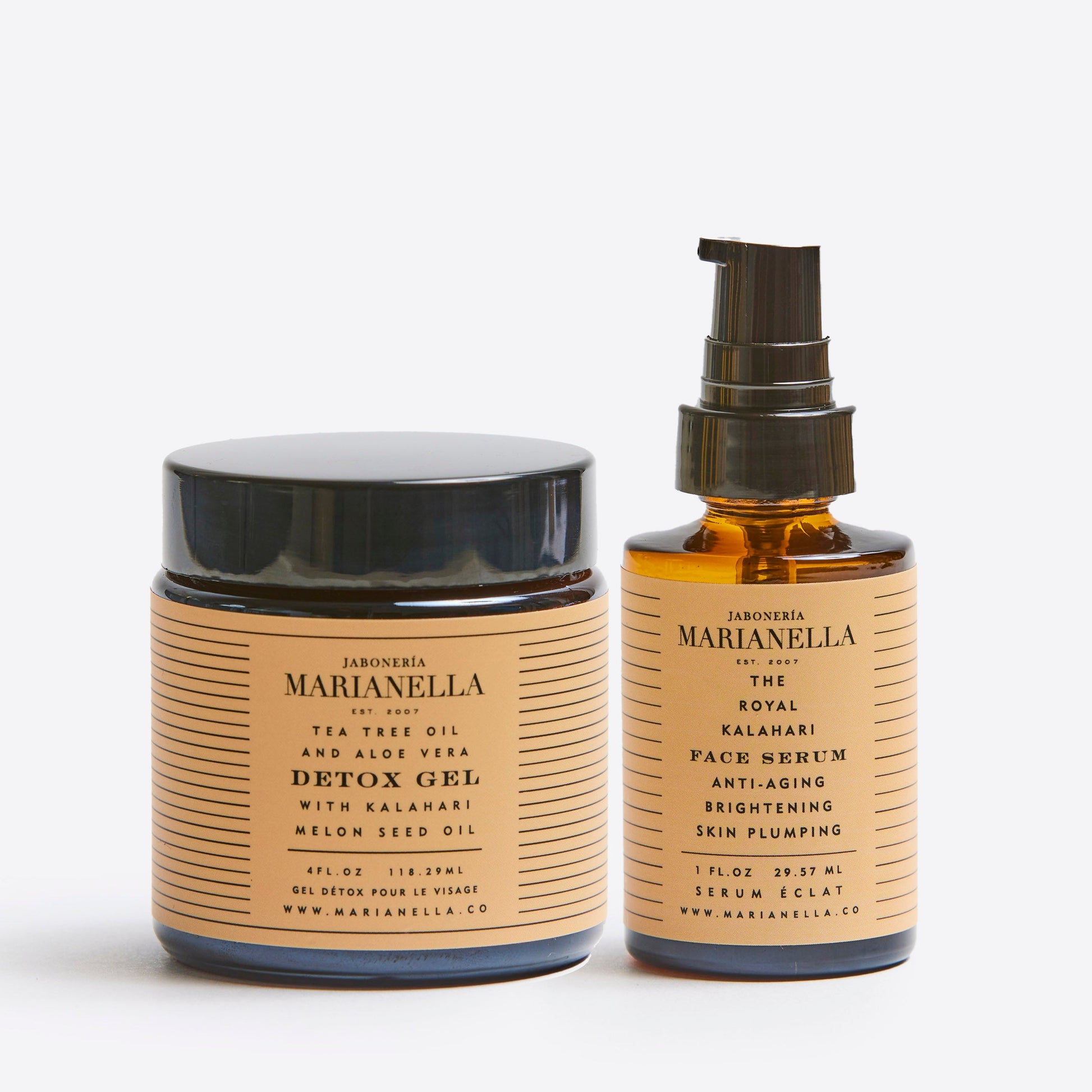 Marianella Royal Kalahari Face Serum & Detox Gel Bundle