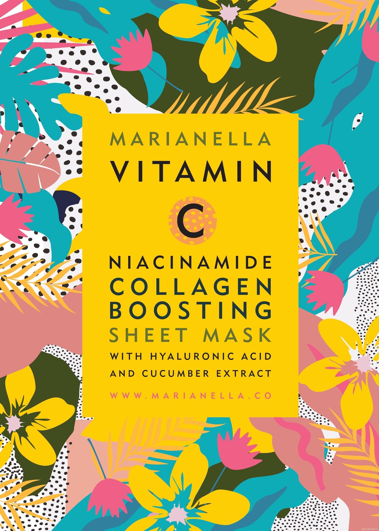 Vitamin C Niacinamide Collagen Boosting Sheet Mask (5 Pack)-Marianella